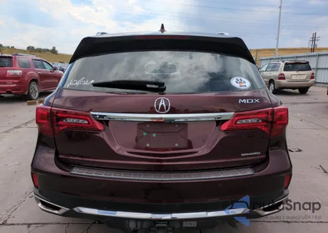 2017 Acura Mdx Advance z USA, uszkodzony, nr VIN 5FRYD4H94HB034682